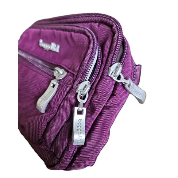 Baggallini Triple Zip Crossbody with Front Wallet Plum - Picture 7 of 8